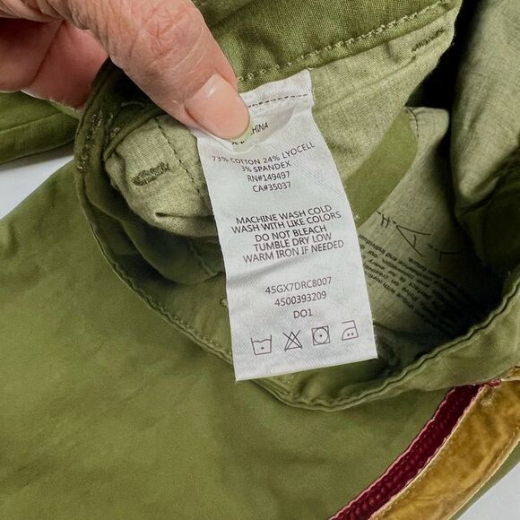 Joes Green Cargo Pants with Velvet Stripe - Picture 9 of 14